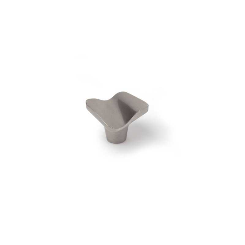 Lot de 4 boutons de meuble Vague Zamak Brossé H.26 X L.32 X P.31 Mm