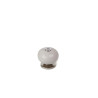 Lot de 4 boutons de meuble Boule Gris Porcelaine H.38 X L.40 X P.40 Mm