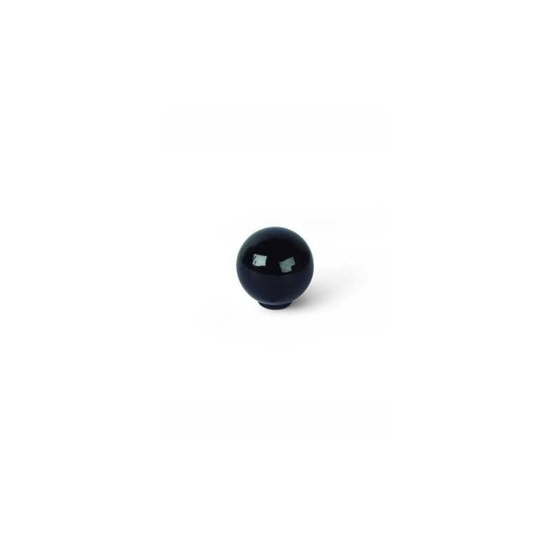 Lot de 6 Boutons De Meuble Boule Noir Abs H.29 X L.28 X P.28 Mm