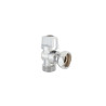 Robinet darrêt equerre 1-4 de tour mâle - femelle 20 x 27 mm chrome