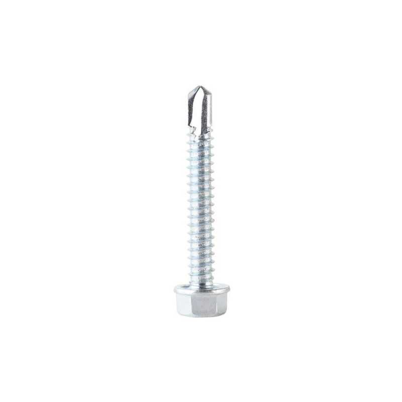 Vis à tôle tête hexagonale 6.3X45 Acier Zingue Sac de 6