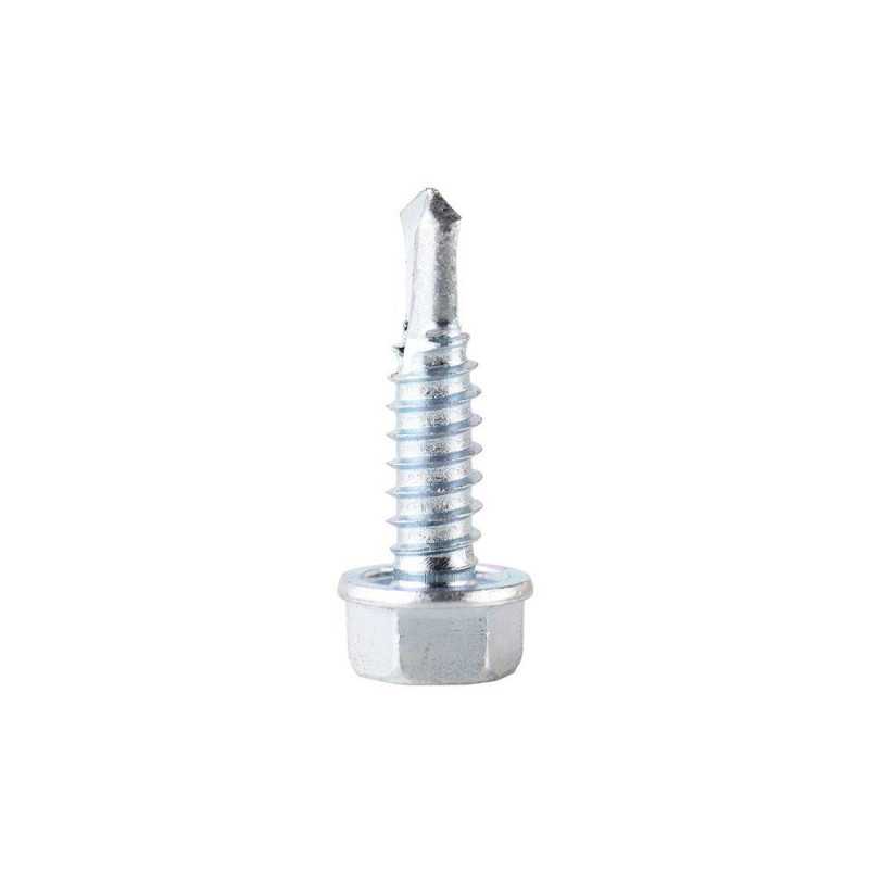 Vis à tôle tête hexagonale 6.3X25 Acier Zingue Sac De 10
