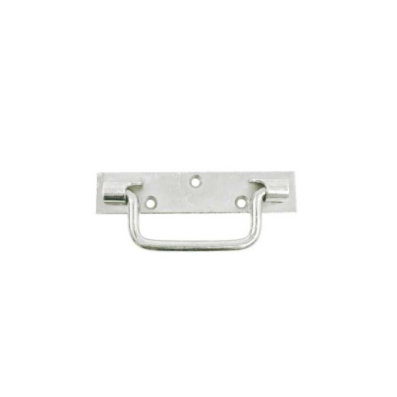 Poignée Sur Platine Acier Zingué H.25 X L.160 X P.10 Mm