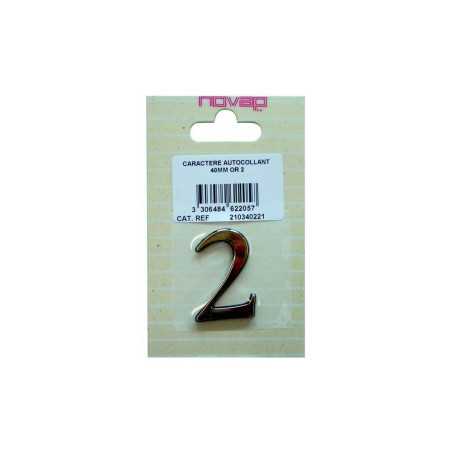 Chiffre 2 En Plastique Plastifié H.4 X L.0.3 Cm Chiffre 2 En Plastique Plastifié H.4 X L.0.3 Cm