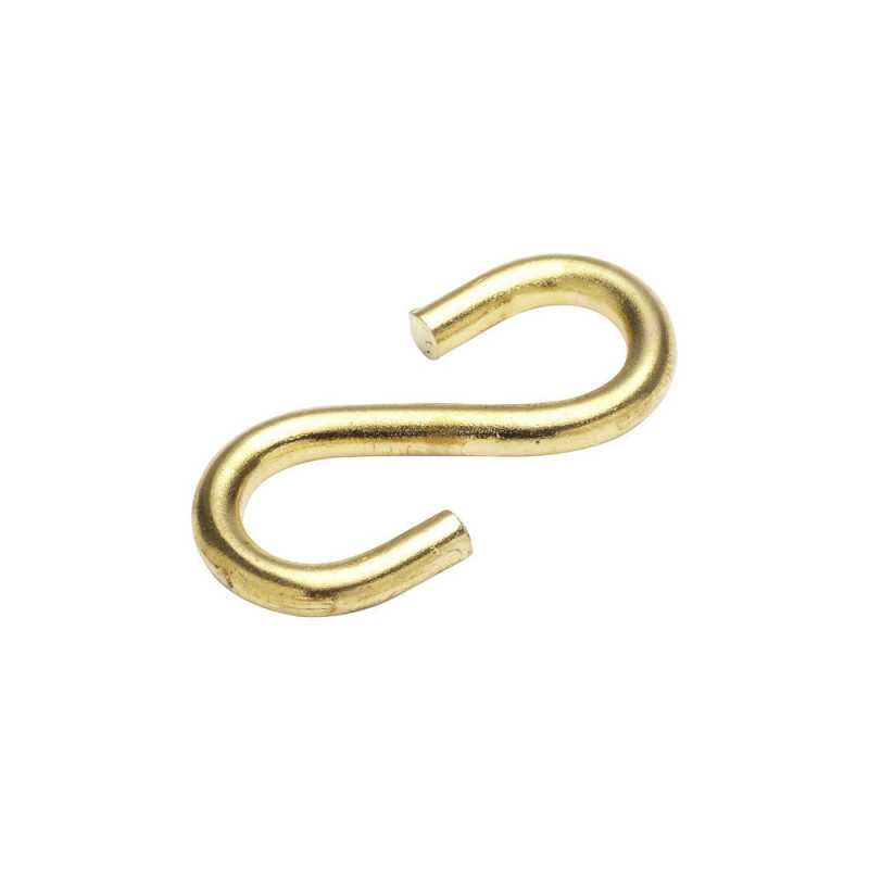 Lot de 4 Esses égales Ouvertes Acier Laitonné Standers L.30 X L.15.5 X Ep.3 Mm