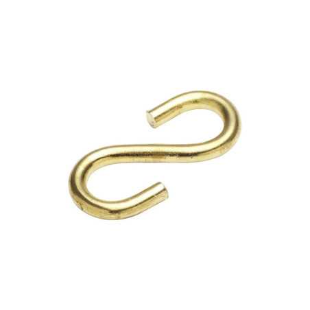 Lot de 4 Esses égales Ouvertes Acier Laitonné Standers L.30 X L.15.5 X Ep.3 Mm