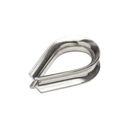 Lot de 2 cosses coeur inox Diam.6 X L.23.5 X L.7 Mm