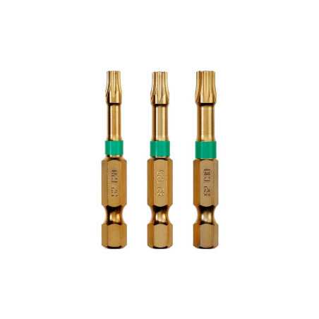 Lot de 3 embouts de vissage Torsion T20 25 30 50 Mm