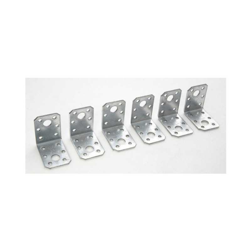 Lot de 6 équerres Galvanisé 50X50X35 Mm