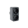 Biplite Murale 2X16A Gris Zenitech