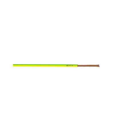 Fil électrique 1.5 Mm² H07Vu L.5 M Vert - Jaune