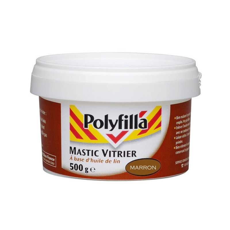 Mastic DEtanchéité Vitrier Polyfilla 500 G Marron