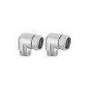 Lot de 2 raccords equette male femelle 15x21 écrou chrome