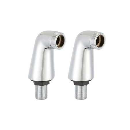 Lot de 2 colonnettes luxe gris mâle - mâle 15 x 21-20 x 27 mm REGARDS INTERNATIONAL