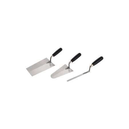 Lot de 3 Truelles Rondes En Acier Lame De 20 Cm