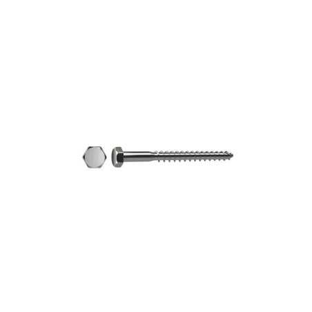Lot de 2 vis acier tête 6 pansDiam.7 Mm X L.70 Mm