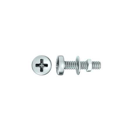 Lot de 25 Boulons Tête Cylindrique Acier Zingué L.30 X Diam.3 Mm Standers