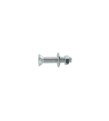 Lot de 6 boulons tête autofraisée plate acier zingué L.80 X Diam.5 Mm Standers