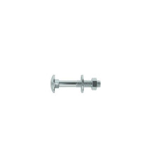 Lot de 4boulons tête ronde et cou carré acier zingué L.60 X Diam.6 Mm Standers