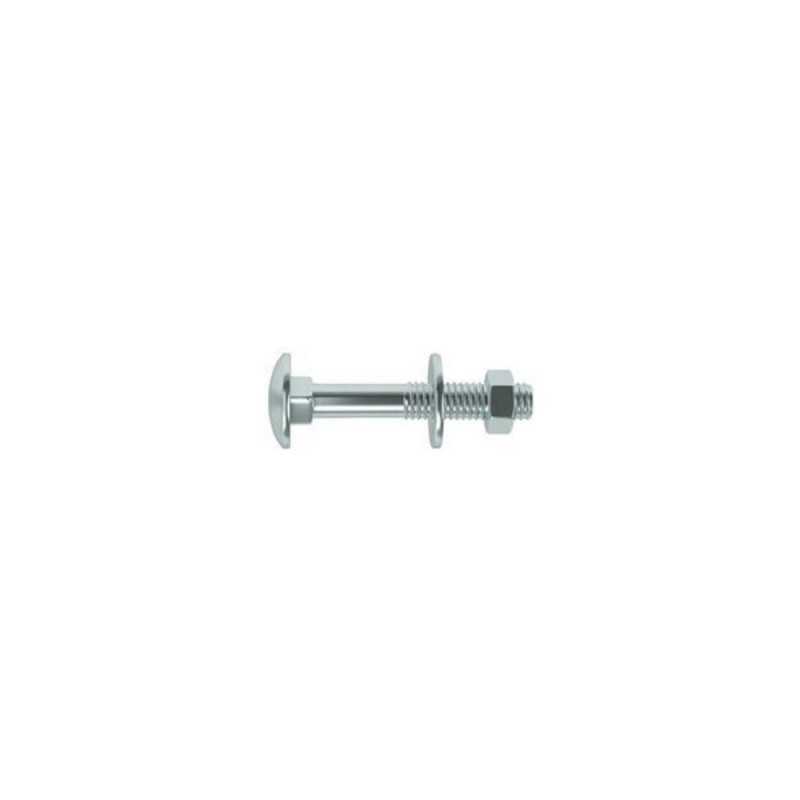 Lot de 4boulons tête ronde et cou carré acier zingué L.60 X Diam.6 Mm Standers