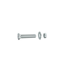 Lot de 12 Boulons Tête Cylindrique Acier Zingué L.15 X Diam.6 Mm Standers