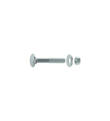 Lot de 2boulons tête ronde et cou carré acier zingué L.60 X Diam.8 Mm Standers