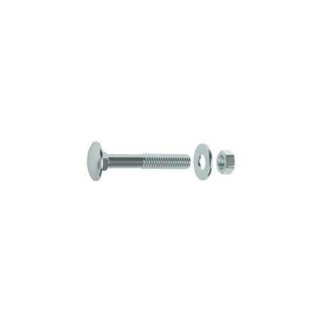 Lot de 2boulons tête ronde et cou carré acier zingué L.60 X Diam.8 Mm Standers