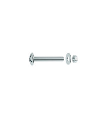Lot de 15 boulons tête ronde acier zingué L.16 X Diam.5 Mm Standers