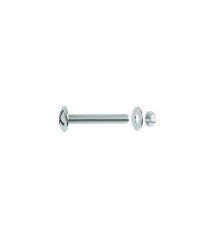 Lot de 20 boulons tête ronde acier zingué L.10 X Diam.4 Mm Standers