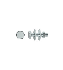 Lot de 4 Boulons Tête 6 Pans Acier Zingué L.80 Standers