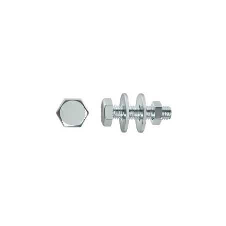 Lot de 4 Boulons Tête 6 Pans Acier Zingué L.80 Standers