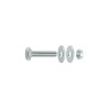 Lot de 4 Boulons Tête 6 Pans Acier Zingué L.50 X Diam.8 Mm Standers