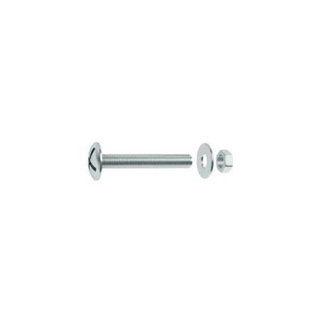 Lot de 10 boulons tête ronde acier zingué L.25 X Diam.6 Mm Standers
