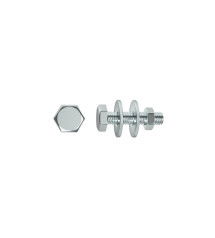 Lot de 4 Boulons Tête 6 Pans Acier Zingué L.40 X Diam.8 Mm Standers