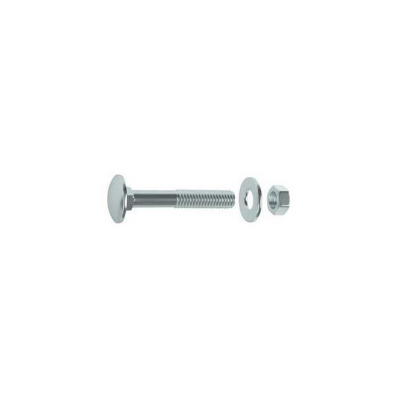 Lot de 4boulons tête ronde et cou carré acier zingué L.50 X Diam.6 Mm Standers