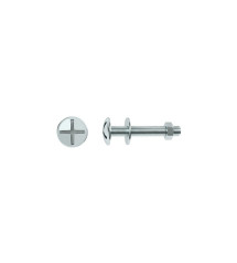Lot de 4 boulons tête ronde acier zingué L.80 X Diam.6 Mm Standers