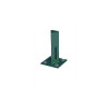 Platine piquet acier galvanisé plastifié à visser vert H. 15 cm x section 100 x 10