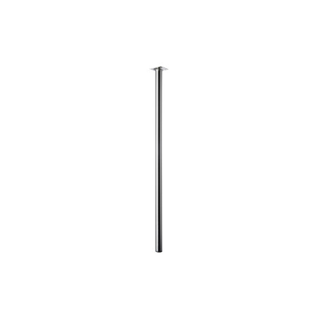 Pied de table Cylindrique Fixe Acier Brossé Gris 80 Cm