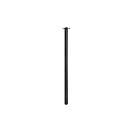 Pied de table Carré Fixe Acier époxy Noir 80 Cm