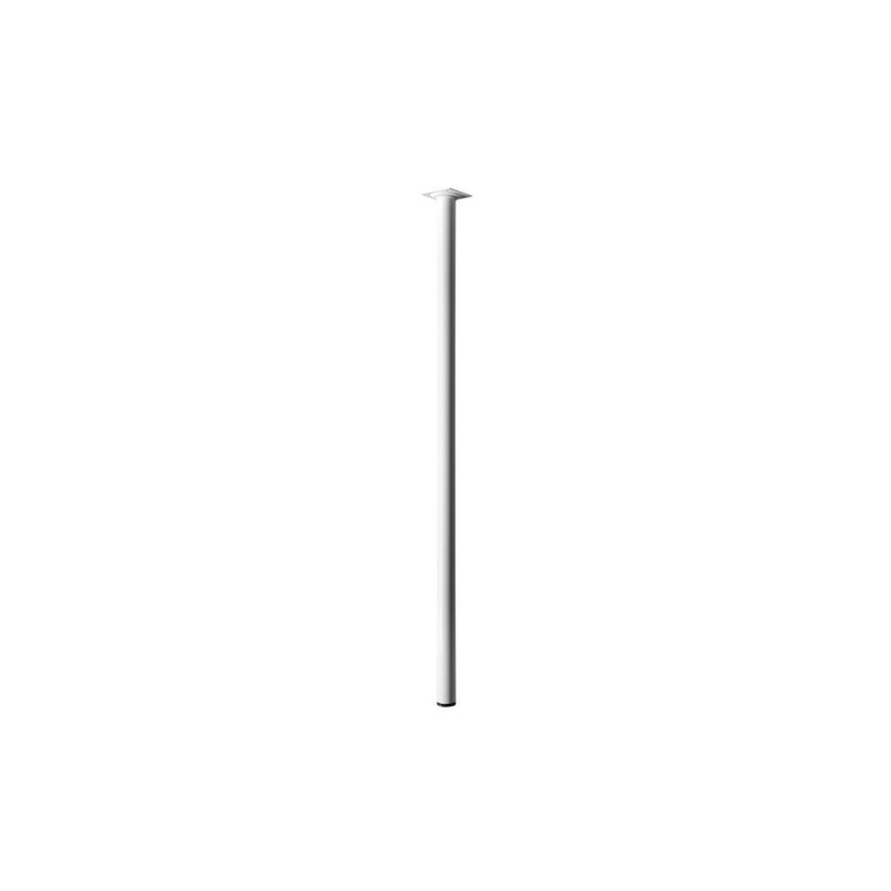 Pied de table Cylindrique Fixe Acier époxy Blanc 80 Cm
