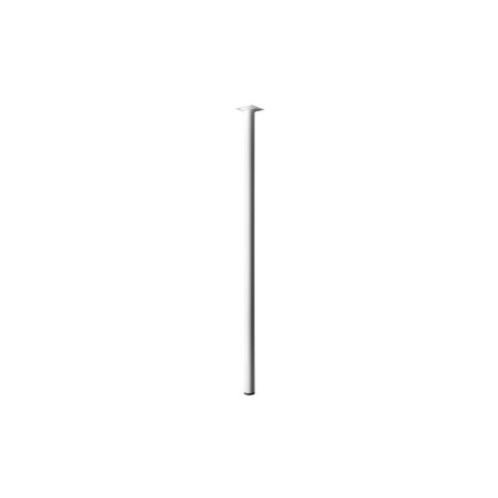 Pied de table Cylindrique Fixe Acier époxy Blanc 80 Cm