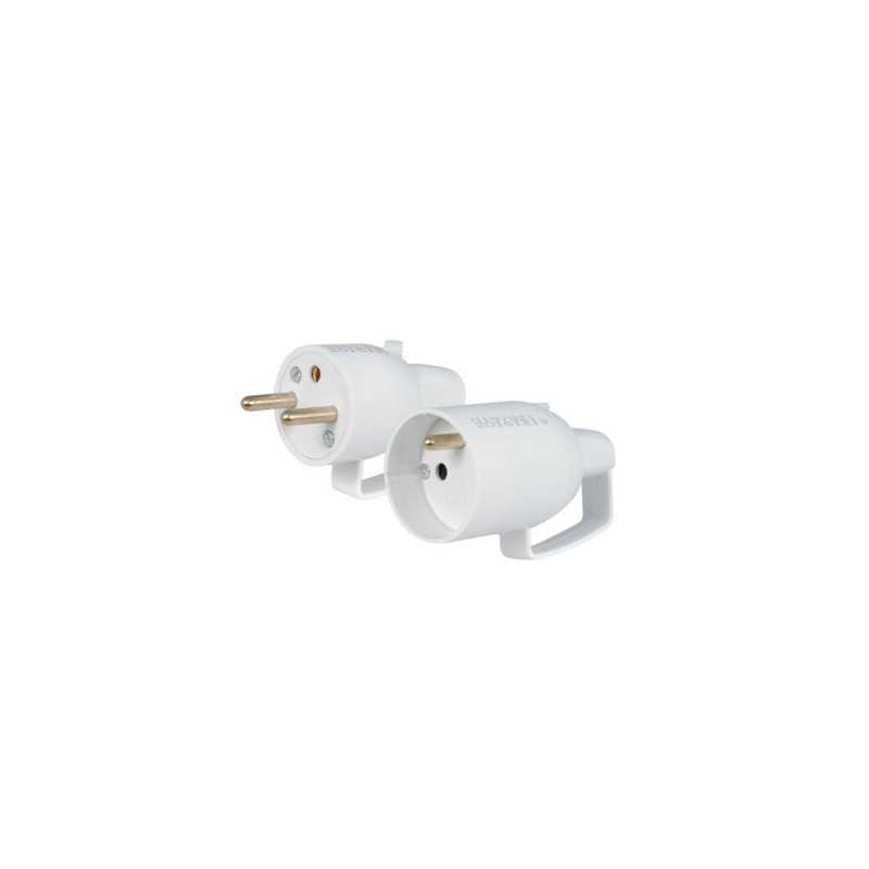 Lot fiches électriques mâle 2 pôles + terre 16 A
