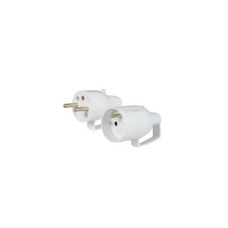 Lot fiches électriques mâle 2 pôles + terre 16 A