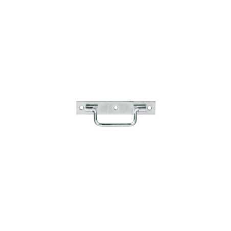 Poignée sur platine à bout carré L 120 Acier Zingué Blanc -  - meilleure qualité