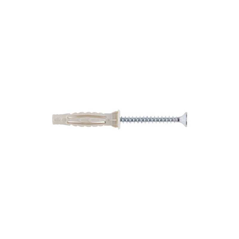 Lot de 100 Chevilles Et Vis à Expansion Standers Diam.5 Mm X L.30 Mm