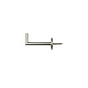 Lot de 2 gonds crochet Aluminium Gris Inspire