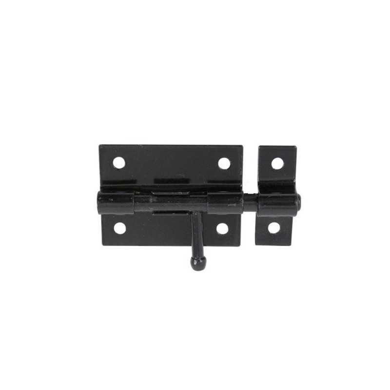 Verrou à levier Verrou de box + Gâche Diamètre 14 Mm Afbat Acier Peint Noir