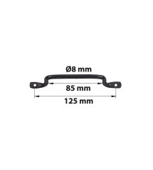 Poignée Fil L. 140 Mm Afbat Acier Noir Mat