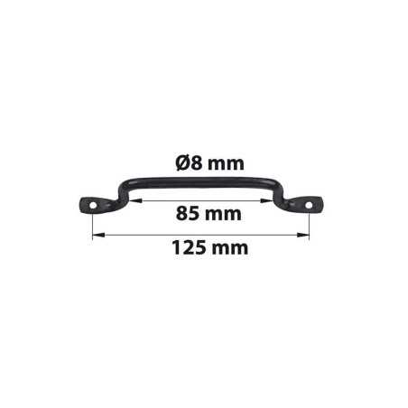 Poignée Fil L. 140 Mm Afbat Acier Noir Mat