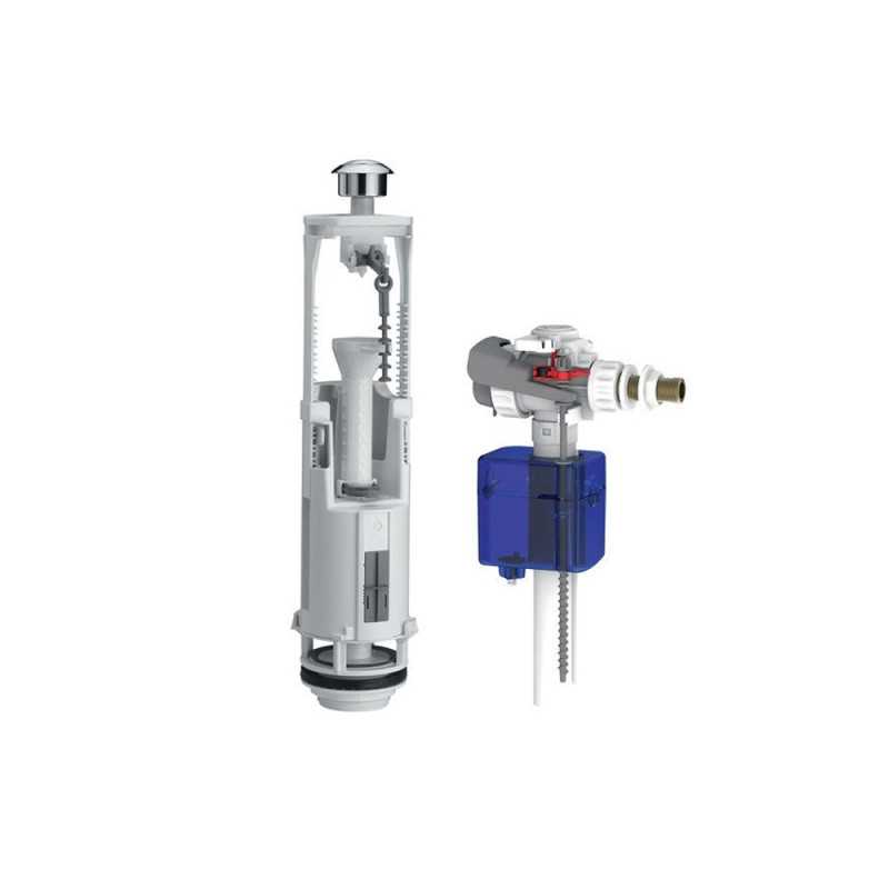 Chasse deau complète à étrier à double poussoir Optima S- Aquastop Siamp